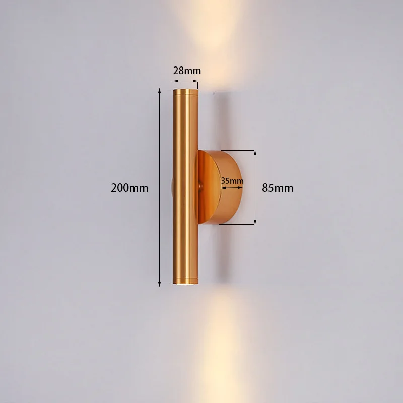 

5 Вт светодиодный настенный светильник для внутреннего освещения, современный алюминиевый домашний светильник, бра, прикроватная тумбочка для гостиной, прохода, коридора, балкона, украшение, настенный светильник