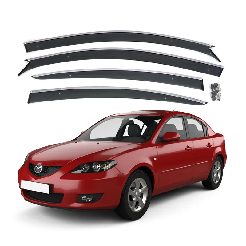 

Suitable for 2004-2013 classic Mazda3 rain or shine Mazda3 sedan hatchback window rainproof eyebrows 4 pieces