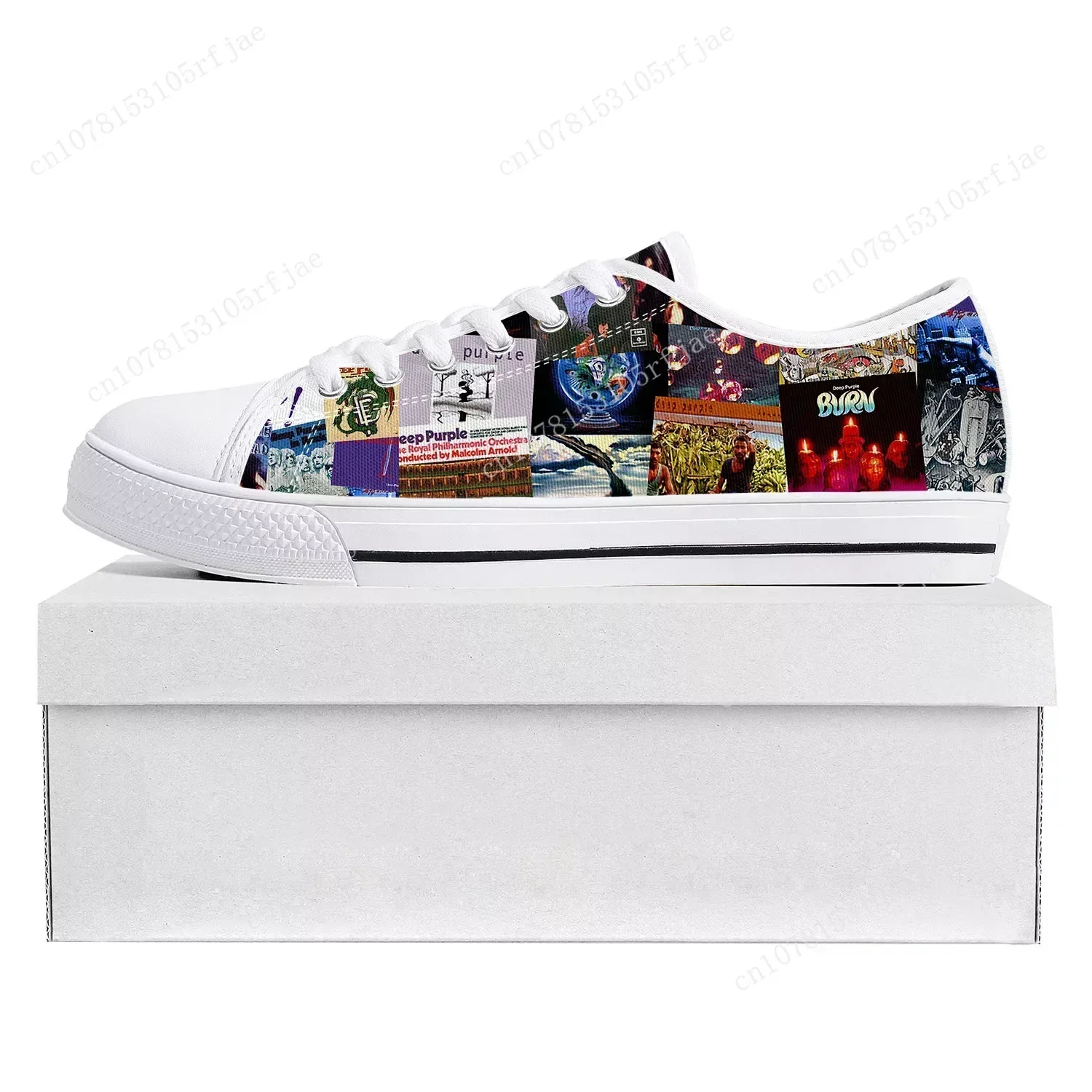 Deep Purple Rock Band Heavy Metal Low Top Sneakers Mens Womens Teenager Canvas Sneaker Couple Shoes Custom Shoe