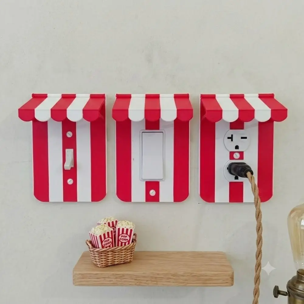 Classic American Style Wall Switch Plate Smooth Fine Surface Solid Material Wall Decor Cover Flat Edge Design