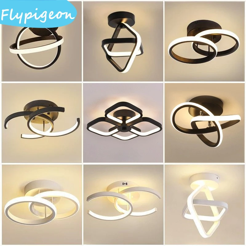 3 cores led corredor luz de teto superfície montada moderna para o quarto sala estar corredor iluminação casa ac90 260v decoração