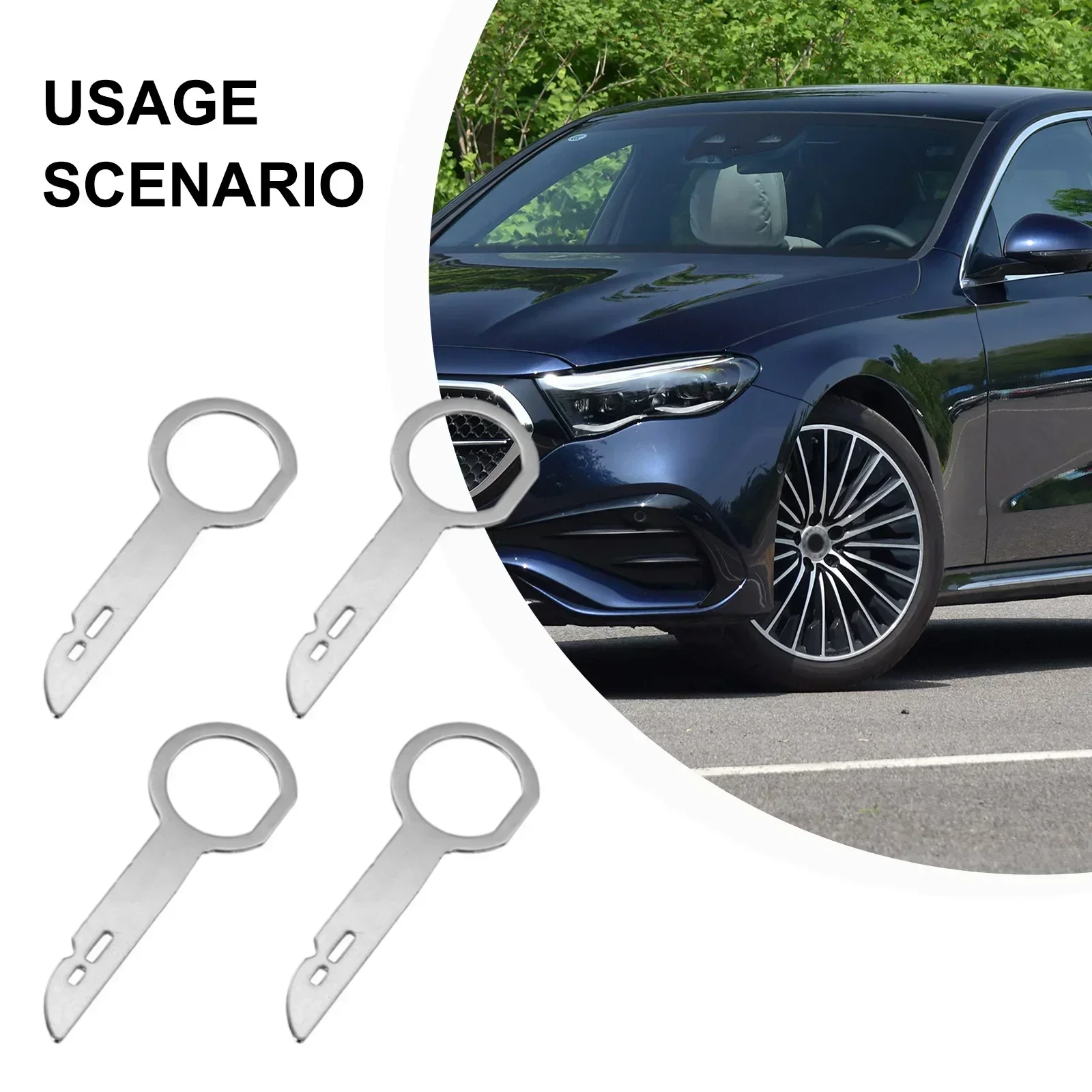 2/4PCS Radio Stereo Removal Extractor Key Release Pin Head Unit Audio Install Tool For Ford For Mercedes Car Removal Tool view 6