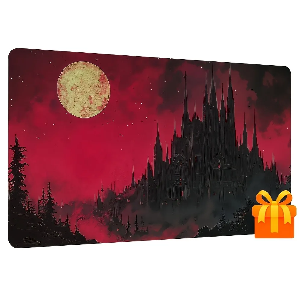 Vampire-themed table mat with partition design, suitable for TCG and CCG card games. Also a component for trading card games