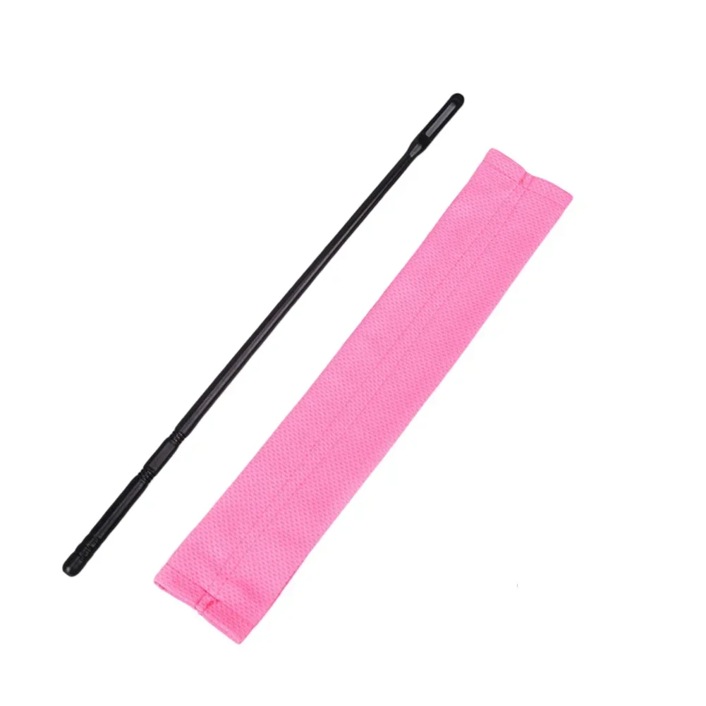 Silicone Flute Cleaning Rod With Absorbent Cloth 34.6cm Multifunctional Instrument Cleaner For Flutes & Piccolos Pink Blue Grey