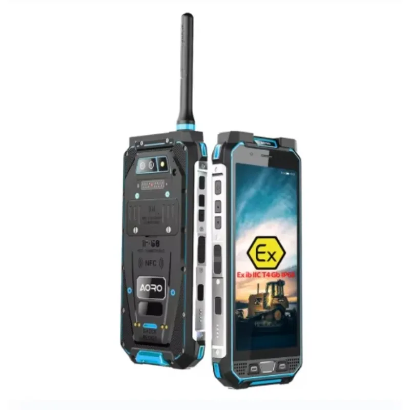 AORO M5 مقاوم للماء يده أندرويد Poc Ip68 Dmr راديو Atex IECEX ZONE 1 Atex الهاتف الذكي VHF أو UHF DMR راديو وعرة الهاتف