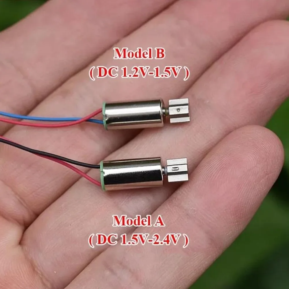 2pcs/set New Mini Tiny Coreless Vibration Motor DC 1.2V 1.5V 2.4V 6mm*12mm Vibrator Motor 2 Styles DIY Toothbrush Toy Massager