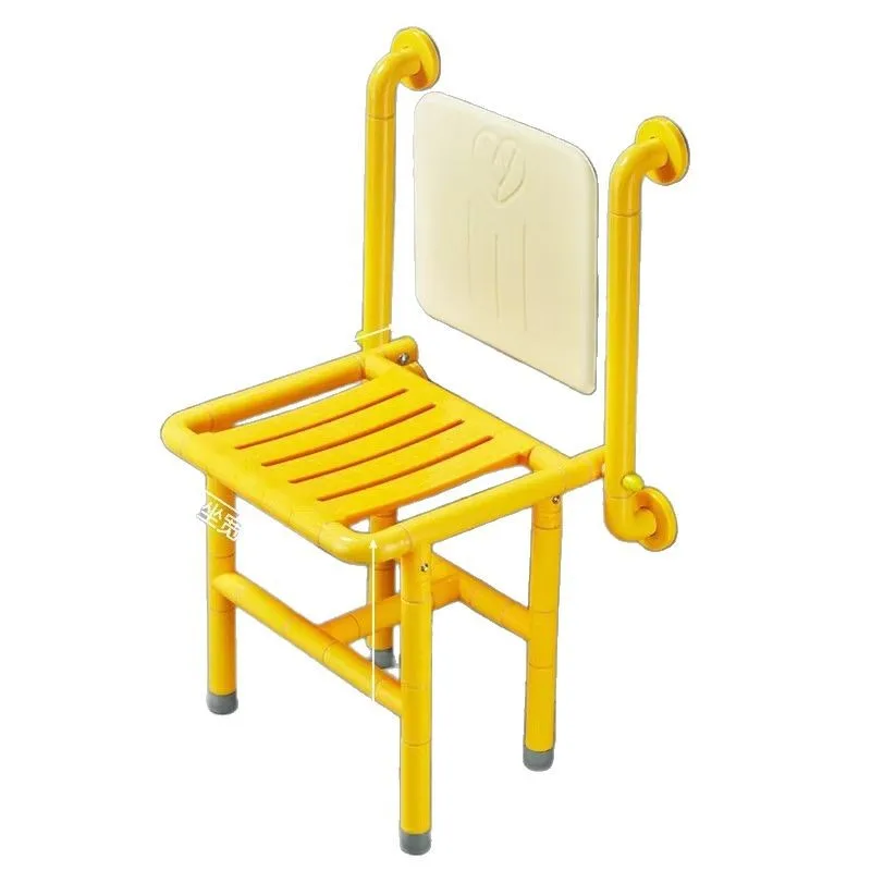 

Bathroom folding wall-mounted shower seat, non-slip accessible stool