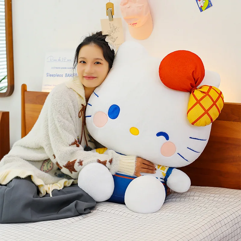 

Hello Kitty Plush Toy Sanrio Plushie Doll Kawaii Kitty Cat Stuffed Animals Hello Kitty Cushion Sofa Pillow Decor Kid Gift