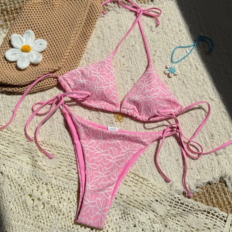 

Pink Sexy Bikinis 2026 Women Swimwear Female Swimsuit For Swimming Wear Bathing Suits Brazilian Bikini Set Beachwear Pool Bather