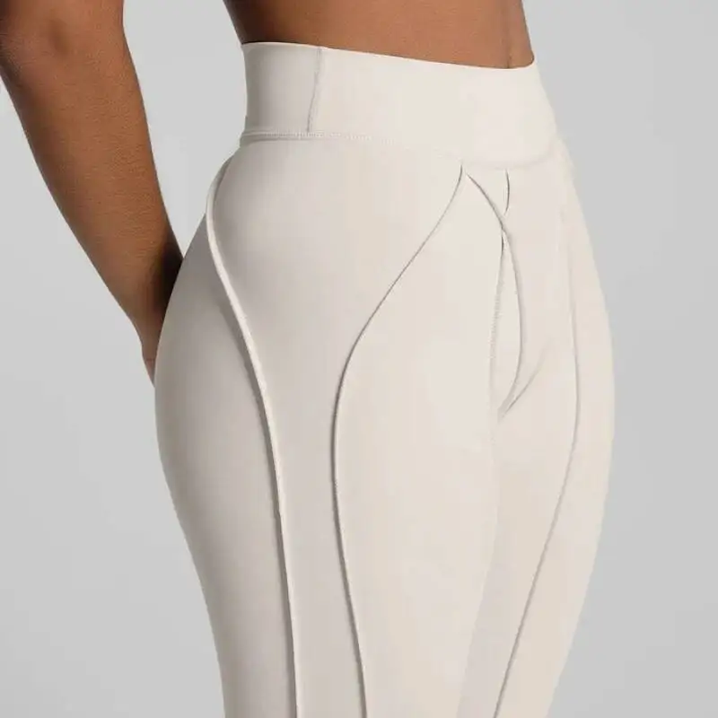

Женские брюки для йоги с высокой талией телесного цвета на бретелях для тренировок, велоспорта, бега, женские брюки для активного отдыха, быстросохнущие леггинсы для спортзала