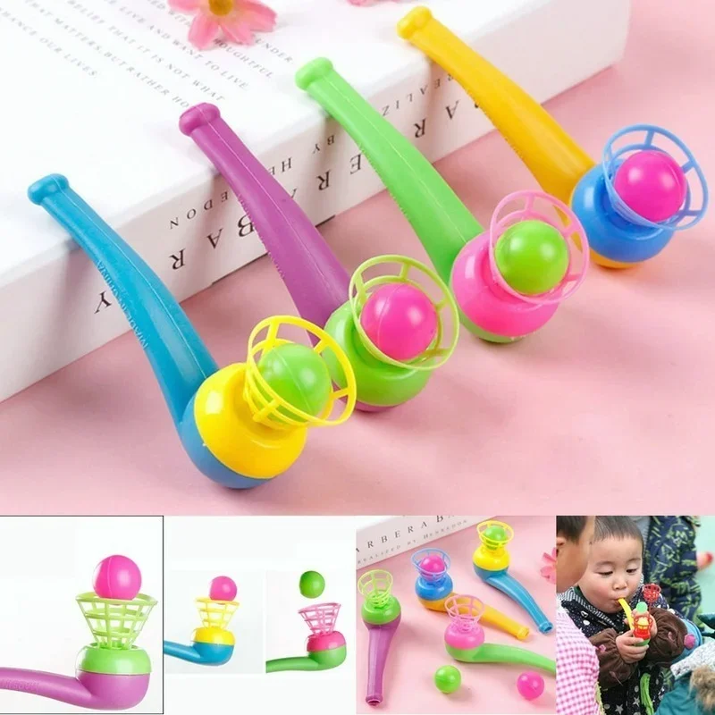 Montessori Blow Pipe Balls Toy Child Board Game Party Bag Fillers Wedding Kids Educational Toys for Kids Children Birthday Party
