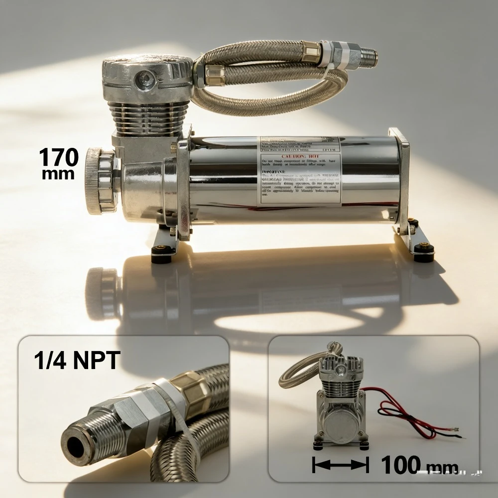 

DC12V 200PSI Air Suspension Compressor 14ASC Universal 1/4 NPT 3/8 NPT For Car Truck Air Ride Suspension