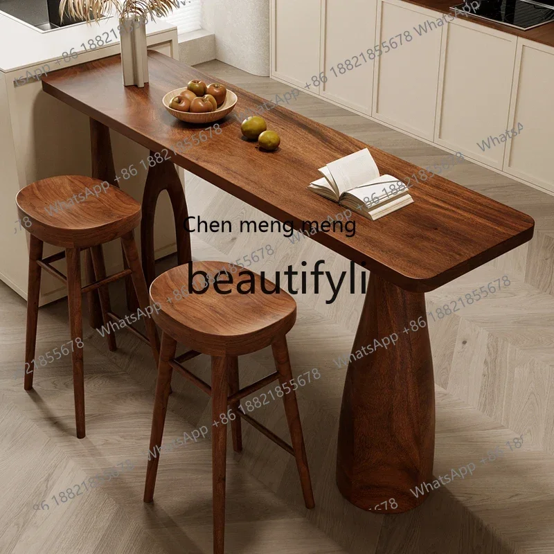 

182Q South American walnut bar table and chair combination living room partition table leisure work table household