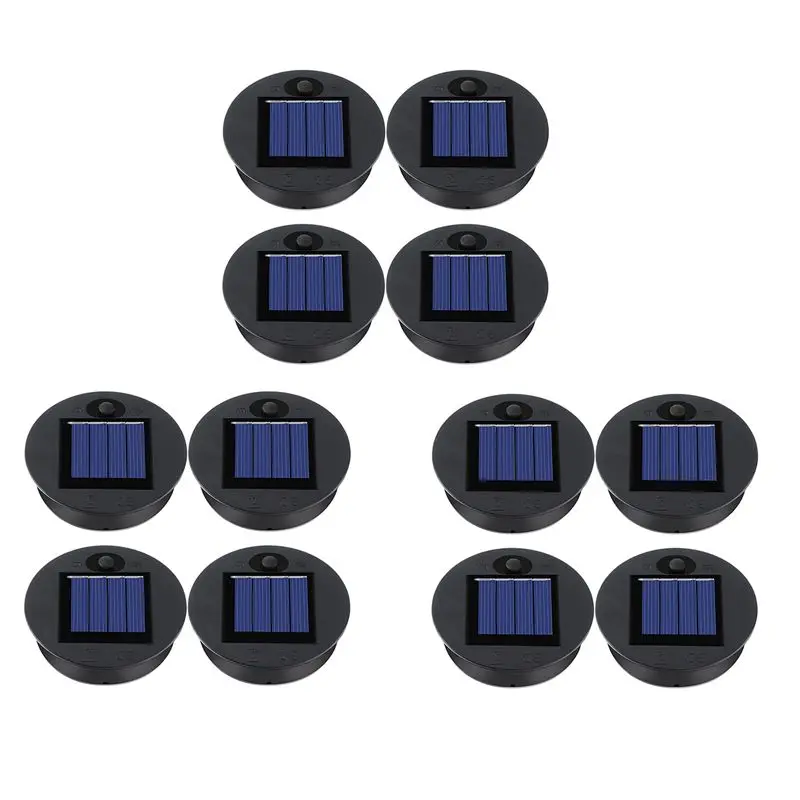 

12 Pieces Replacement Solar Light Tops Outdoor Hanging Lantern Light Solar Light Parts Round Solar Lights Waterproof-AT30