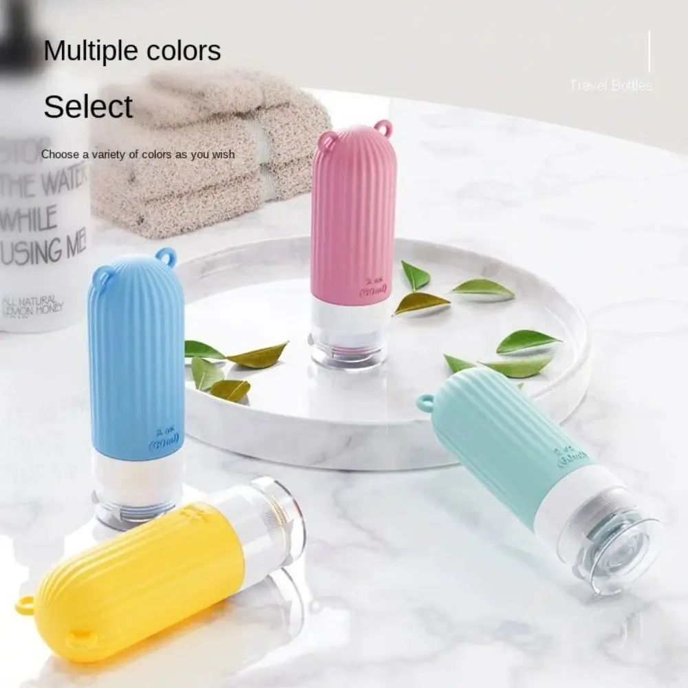 Leakproof Travel Makeup Dispensing Bottle Refillable Water Proof Shower Essence Shampoo Jars Silicone Squeeze Tube Empty Bottle