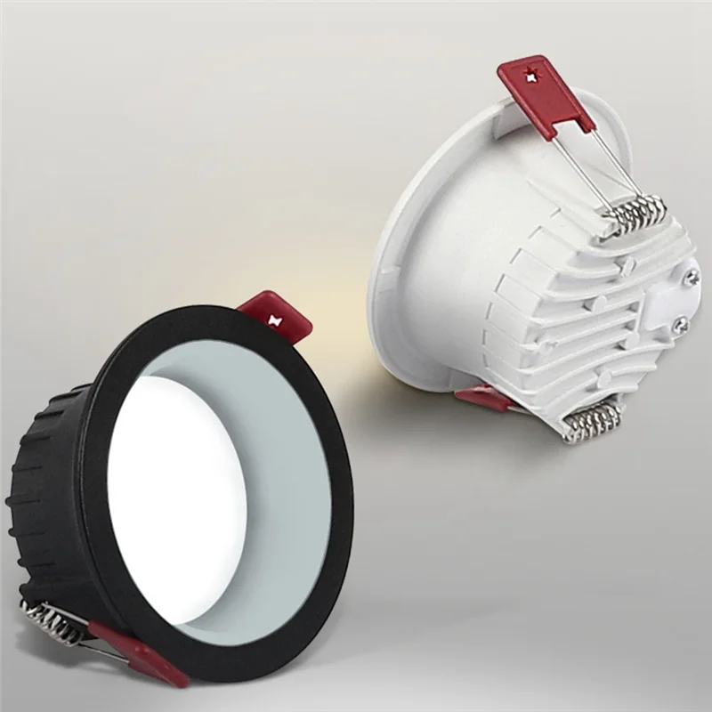 【Hot Selling】Round Anti-Glare LED Light Recessed Downlight Ceiling Light Spotlight Suitable For Indoor Lighting