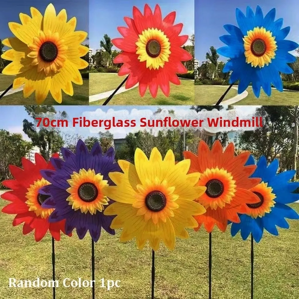 Multistyles Sunflower Windmill PVC Diameter 41cm Rotating Sunflower Garden Yard Wind Spinner Outdoor Party Picnic Decor - view 2