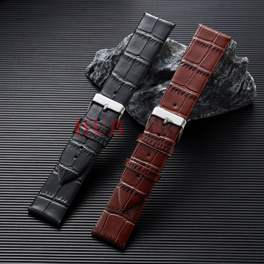Casual Bamboo Pattern Bracelet for Men Women 12mm 14mm 16mm 18mm 20mm 22mm Watch Band Universal Replacement Leather Watch Strap