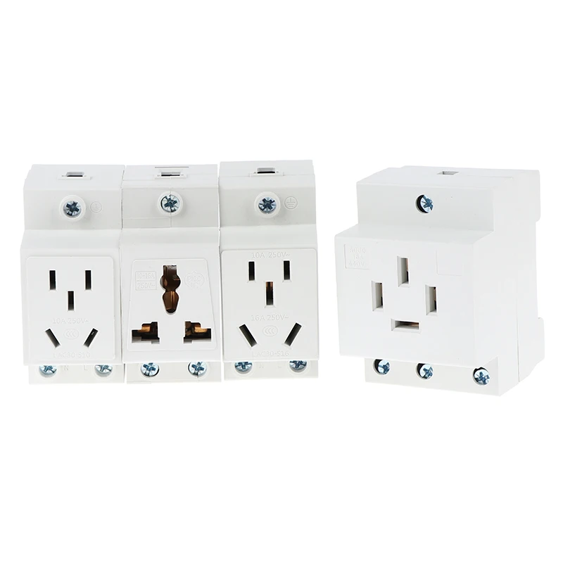 

UK US EU FR IT Стандартная модульная розетка на DIN-рейку 10A 16A 25A 250V Промышленная распределительная коробка AC30 Адаптер розетки Connecto