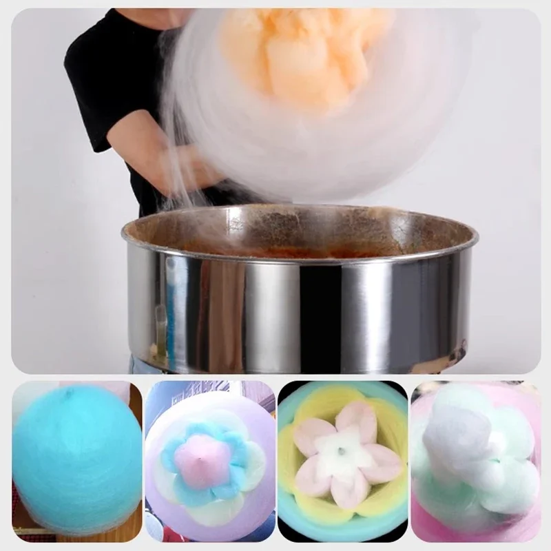 Commercial Cotton Candy Electric Gas Machine Stainless Steel Cotton Sugar Floss Making Machine Electric DIY Candy Cotton Maker