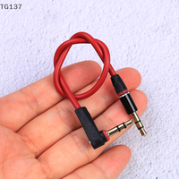 1x Aux Audio Cable Red 3.5mm Short 20cm Jack To Jack Aux Cable Male To Male Stereo Audio Cables Cord