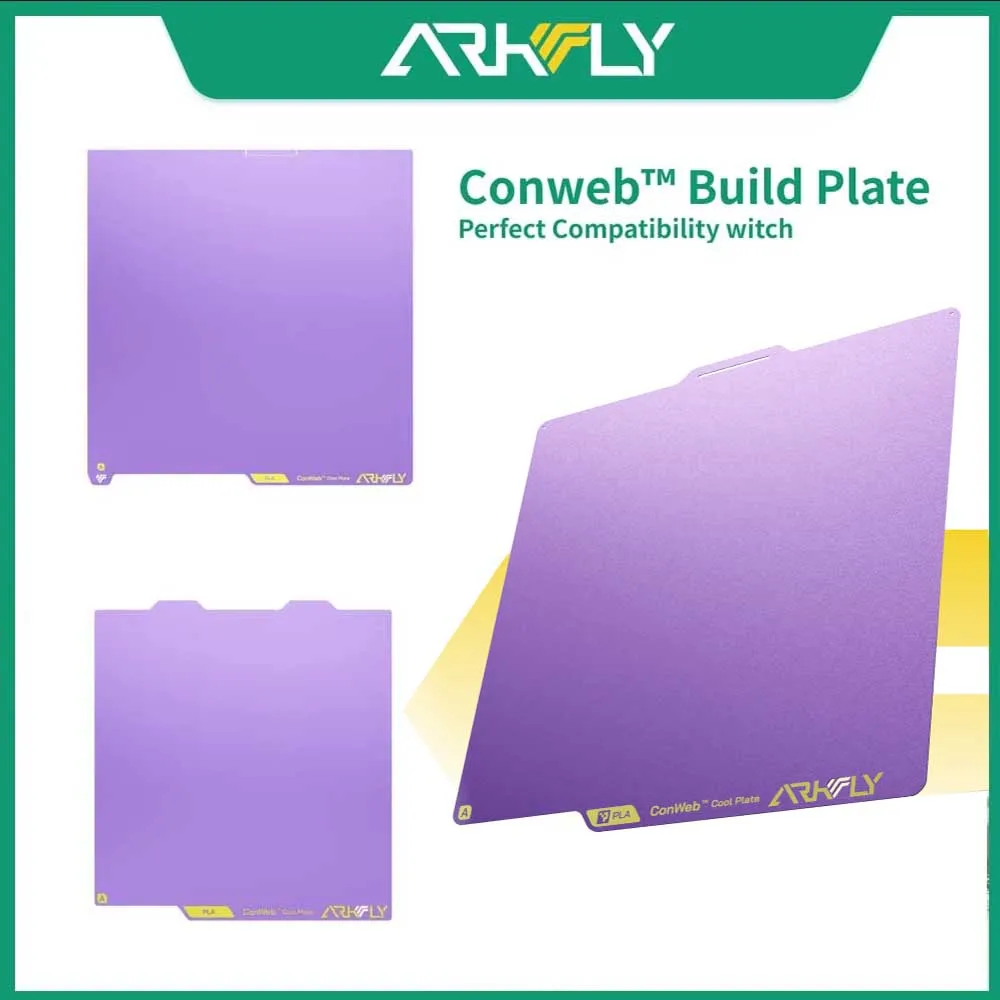 

Phaetus Build Plate Arkfly Cobweb Cool Plate Spring Steel Double-sided Textured for Bambu Lab P1 X1 A1 For Creality K1C K2 PLus