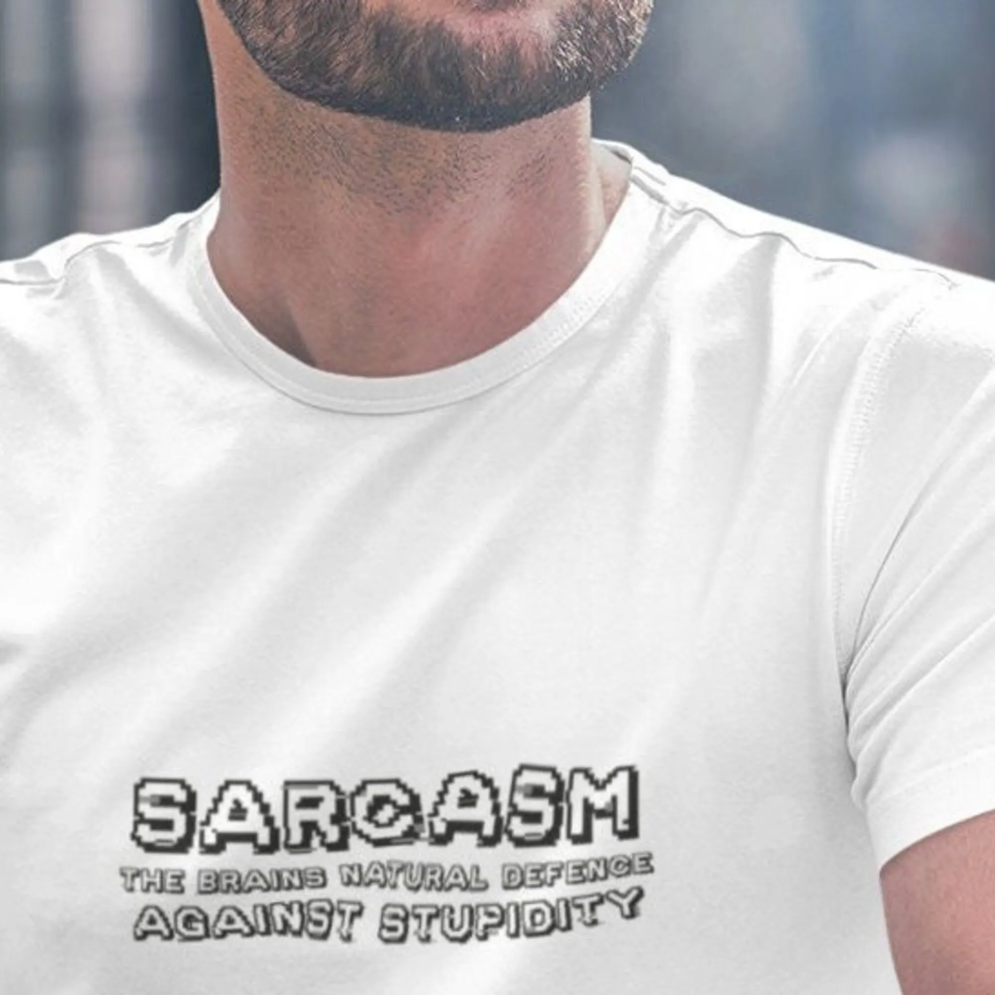 Sarcasm The Brains Natural Defence Against Stupidity T Shirt Funny Women'S Tee Quote