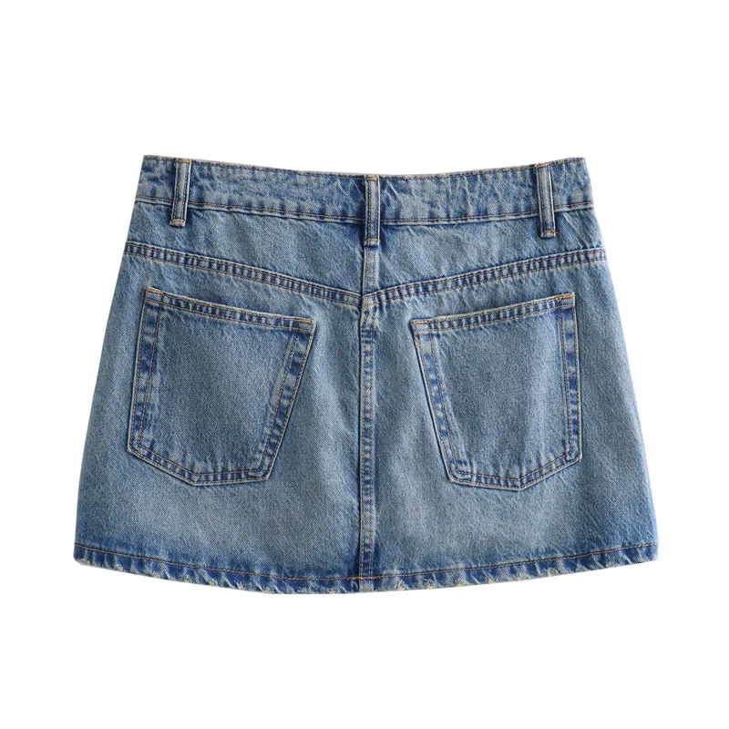 2024 New Spring and Summer Women's Mini Skirts Fashion Women Denim Skirts Casual Chic High Street Ladies Skirt