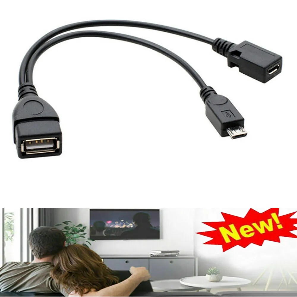 لمنفذ USB OTG مهائي كابلات f Firestick 4K Stick Amazon TV USB إضافة مجموعة لوحة المفاتيح -