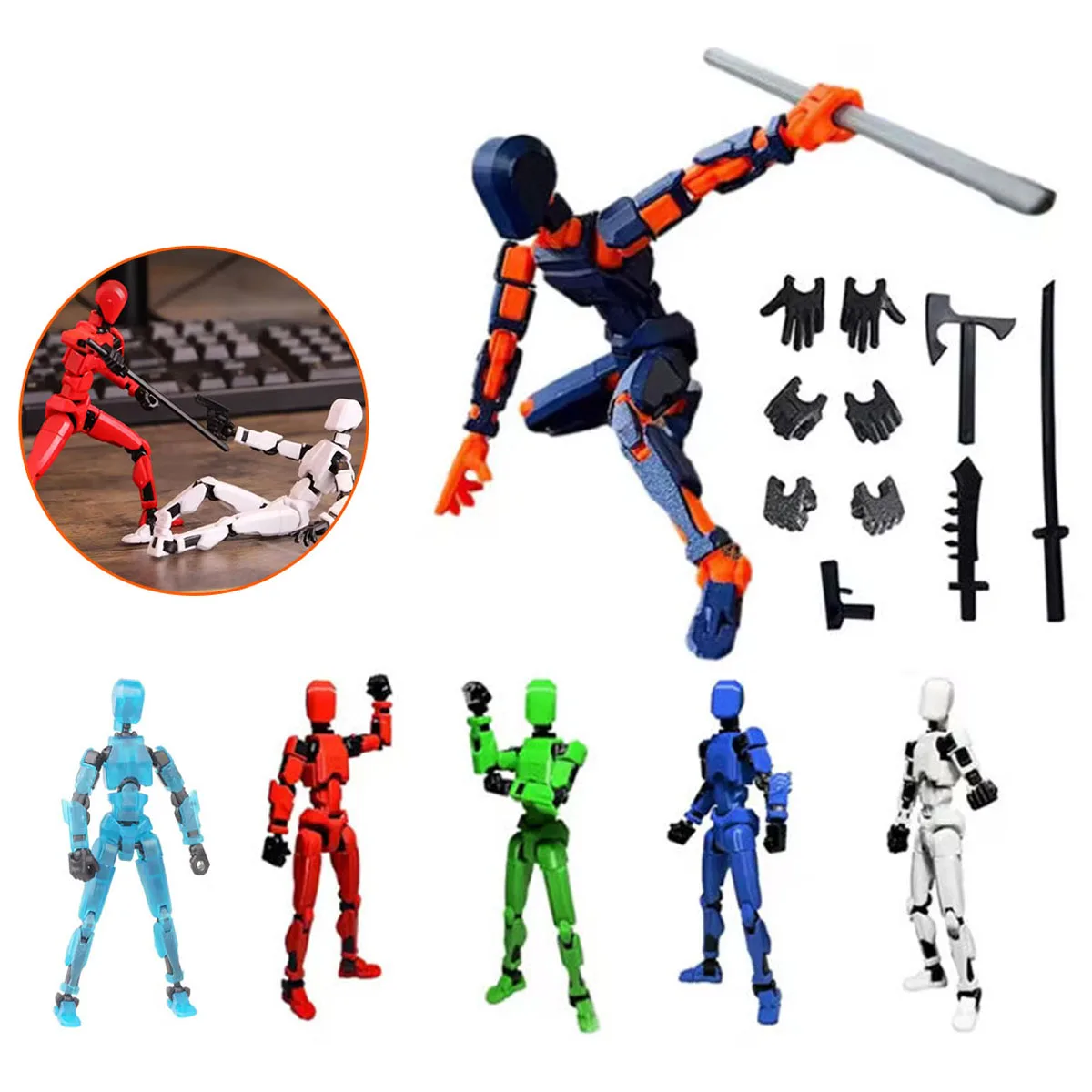 1pc montar articulações robô móvel robô bonecas brinquedos das crianças jogos ao ar livre decorações de mesa presentes brinquedos ornamentos de mesa