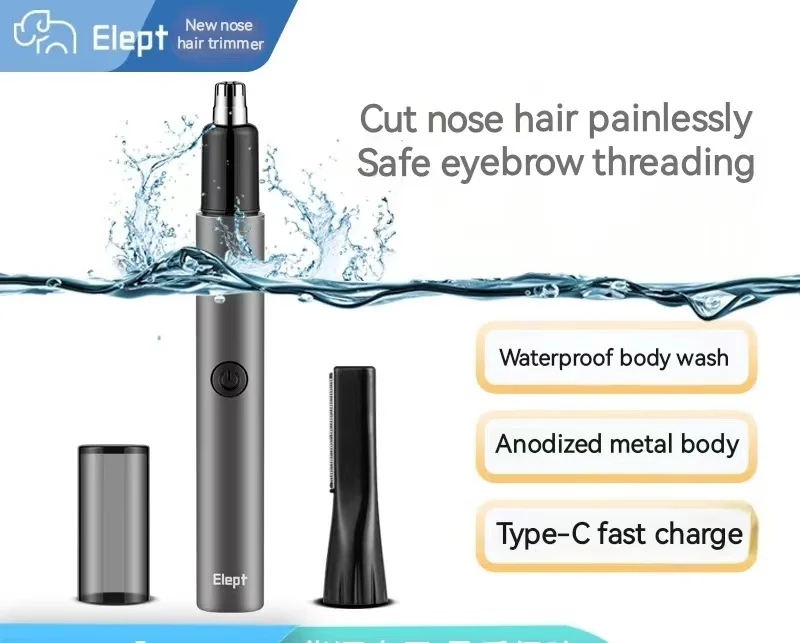 

New high-end nose hair trimmer, male nose hair clipper, waterproof electric eyebrow trimmer, rechargeable eyebrow shaving set