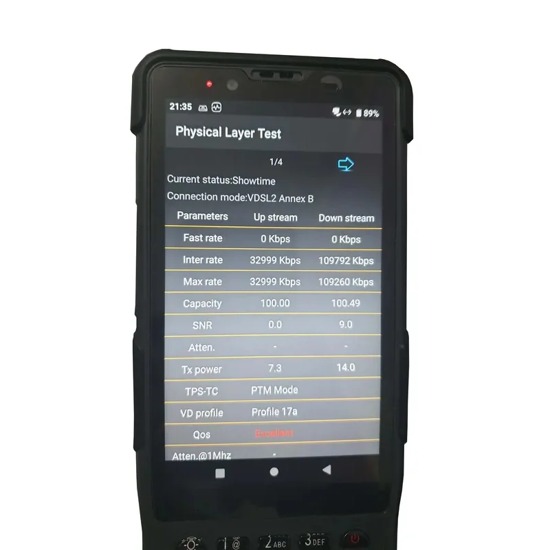 S337 V2 telecom test PDA gigabit speed test android OS SDK telecom test multimeter OPM VFL IPTV VDSL TESTER G.FAST 35b modem