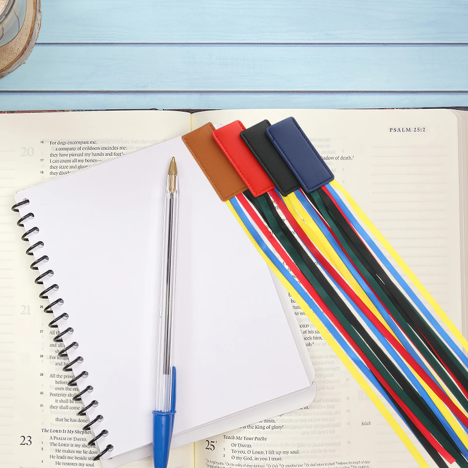 

4Pcs Ribbon Bookmarks Lightweight Compact Storage Easy Application Novelties Textbooks Ribbon Bookmark Page Mark