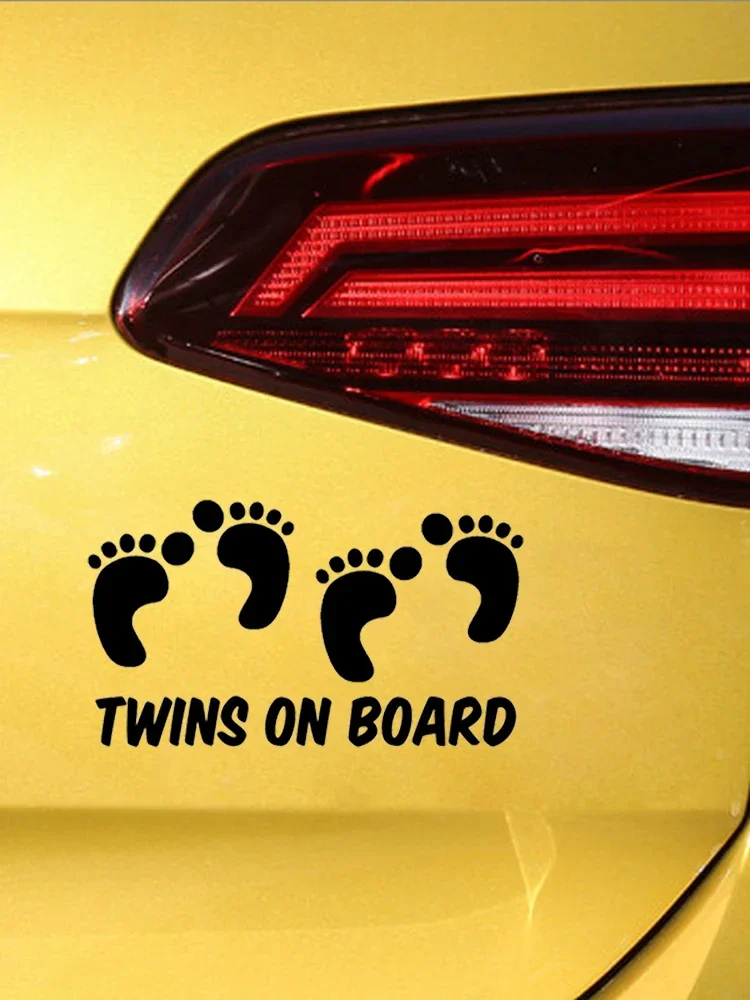 15 * 8.5cm twin car baby and child quotes cute, humorous, and fun JDM bay window bumper decoration vinyl stickers