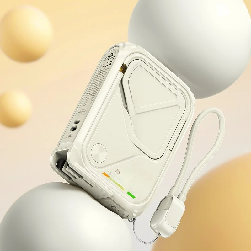 

3-in-1 plug power bank, with its own cable, magnetic wireless fast charging