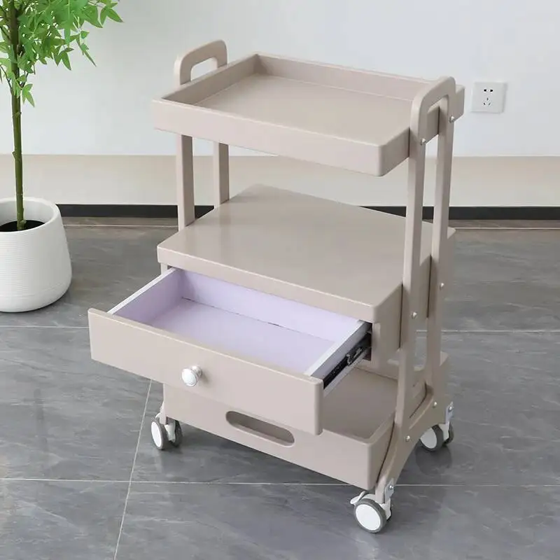 Shop Trolley Nordic Utility Beauty Salon Salon Storage Rolling Salon Cart Makeup Specific Furniture Barber Carrinho Multiuso FYS
