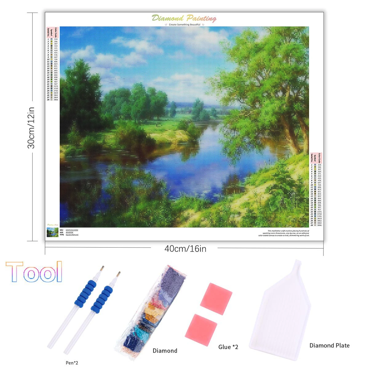 RUOPOTY Cross Stitch Landscape Needlework Sets Embroidery Coffee Kits White Canvas Scenery DIY Home Decor 40x50cm