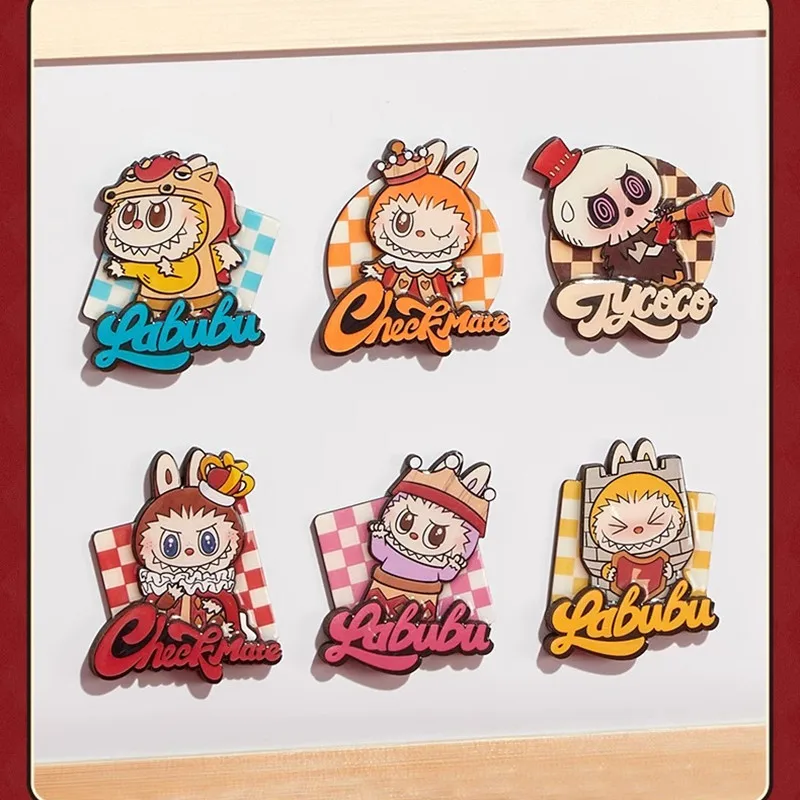 THE MONSTERS LABUBU Chess Adventure series  refrigerator sticker blind box is decorated with cute Mystery box gifts original