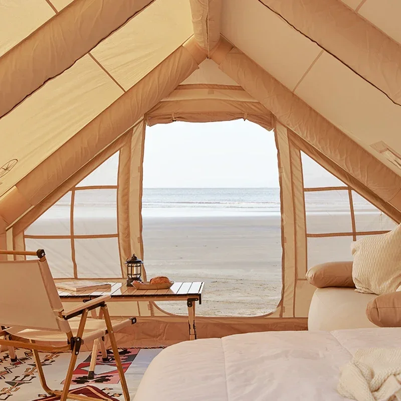 6 أمتار مربعة نفخ الخيام الأشعة فوق البنفسجية حماية مقاوم للماء منزل الهواء خيمة قابلة للنفخ للتخييم في الهواء الطلق