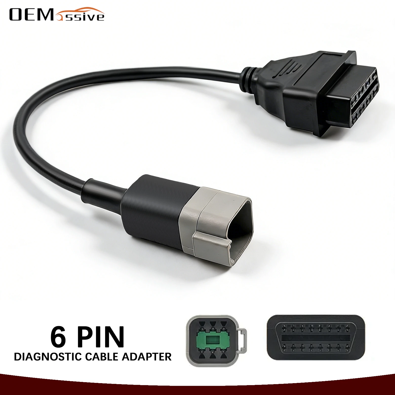 

Кабель OBD2 с 6-контактным разъемом на 16-контактный для диагностики неисправностей мотоциклов Bombardier, удлинительный адаптер для BRP 6 PIN MOTO ATV UTV