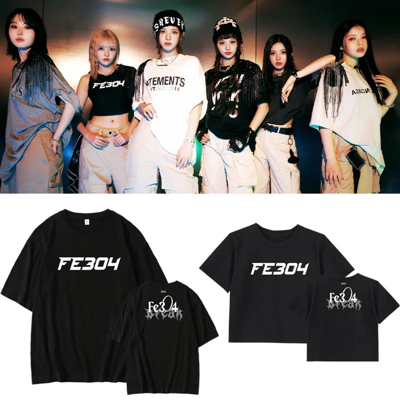 KPOP NMIXX Fe3O4: BREAK Ablum Oversized T Shirt LILY HAEWON SULLYOON BAE JIWOO KYUJIN 100% Cotton Short Sleeve Graphic Tees