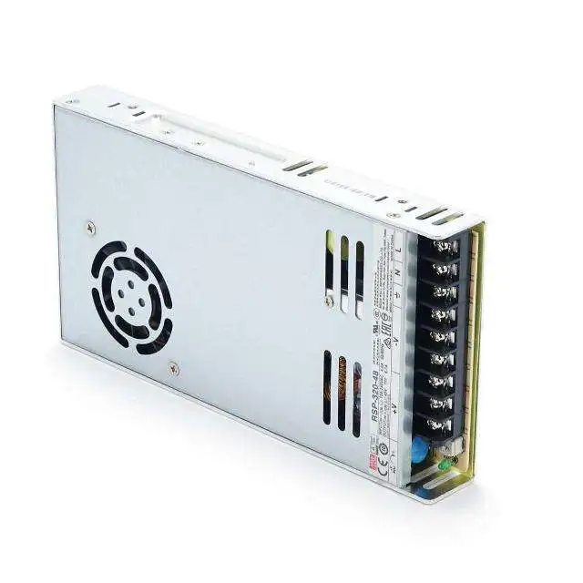 RSP-320-48 AC-DC Single Output Enclosed power supply; Output 48VDC Single Output at 6.7A; PFC; forced air cooling; 1U low profi