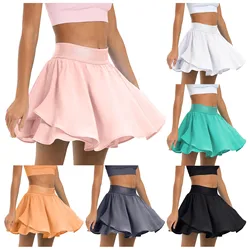 Tennis Skirt For Women Athletic Skorts Mini Pleated Skirt High Waisted Workout Running Skirt Korean Style Women'S Pleated Skirt