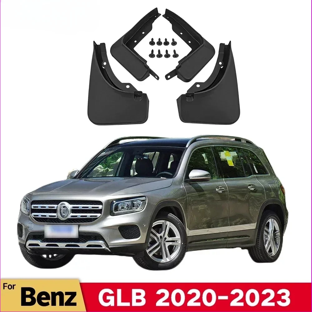 MudFlaps For Mercedes Benz GLB Class X247 2020-2023 Mudguards Mud Flaps Splash Guards Front Rear Wheels Fender Car Accessories