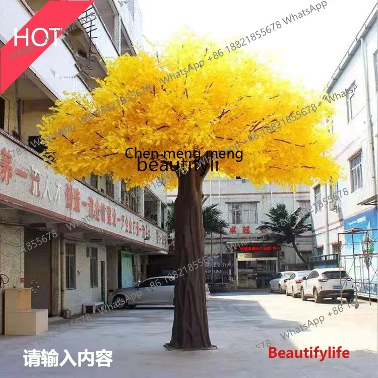 

Artificial tree fake tree large shopping mall hotel indoor ceiling decoration green plant artificial landscape fiberglass