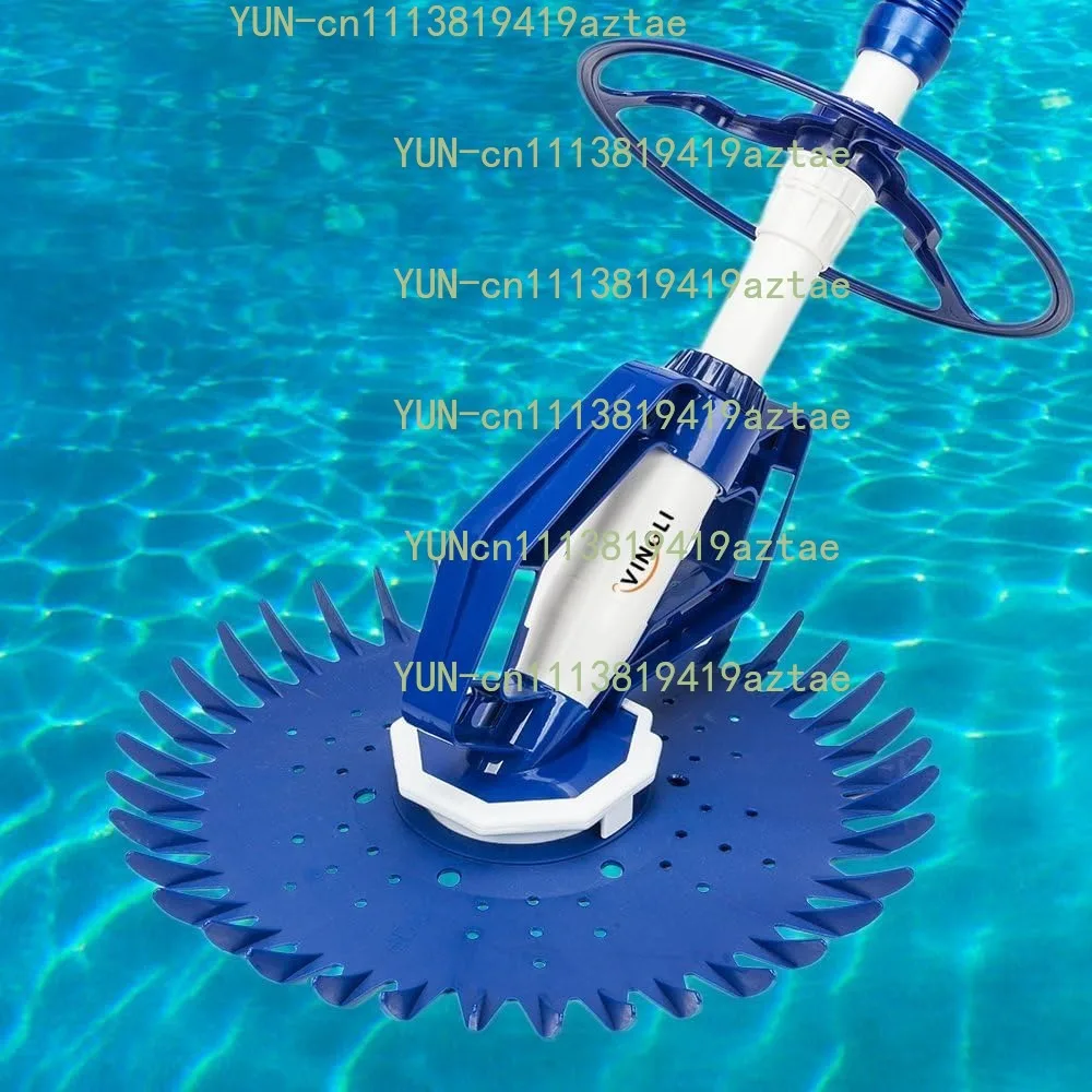 Automatic Swimming Pool Creepy Crawler Vacuum Cleaner with 33FT Hoses Navy Blue & White Pool Sweeper