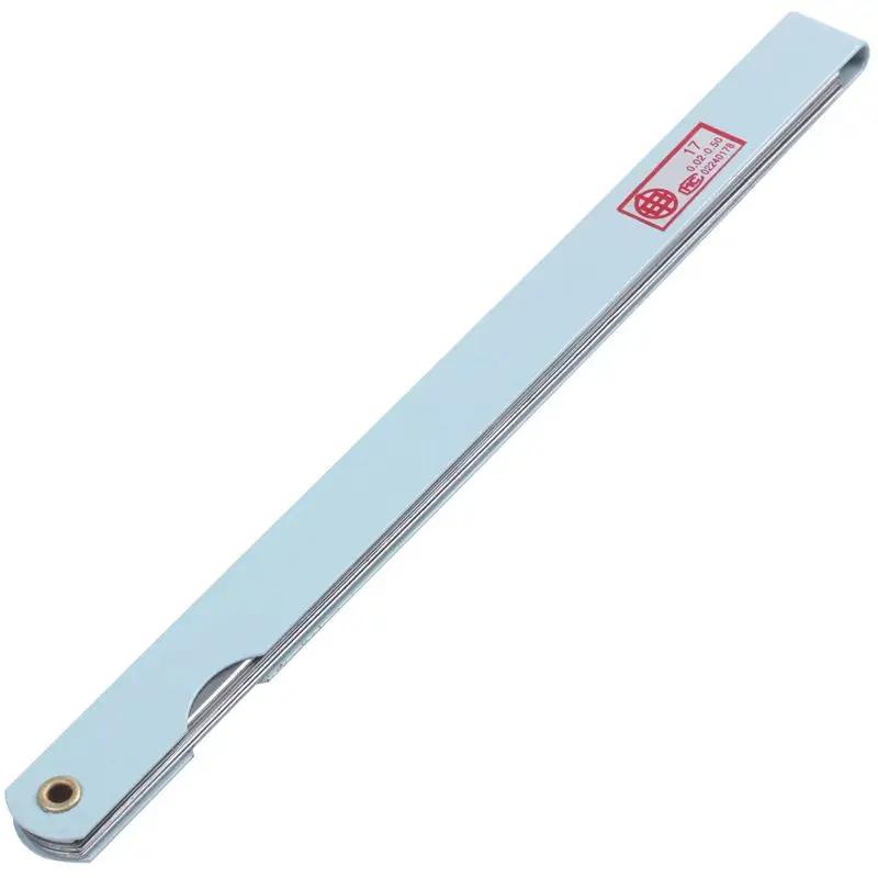 ●200mm Long 17 Leaves 0.02mm-1.0mm space Thick Measure Feeler Gauge Gage