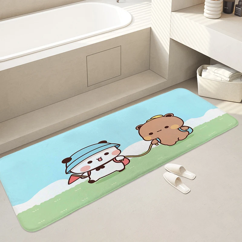 Modern Home Decoration Kitchen Rugs Z-Bubu And Dudus Washable Non-slip Kitchen Aesthetic Anime Carpet Bedroom Foot Mat Bathmat