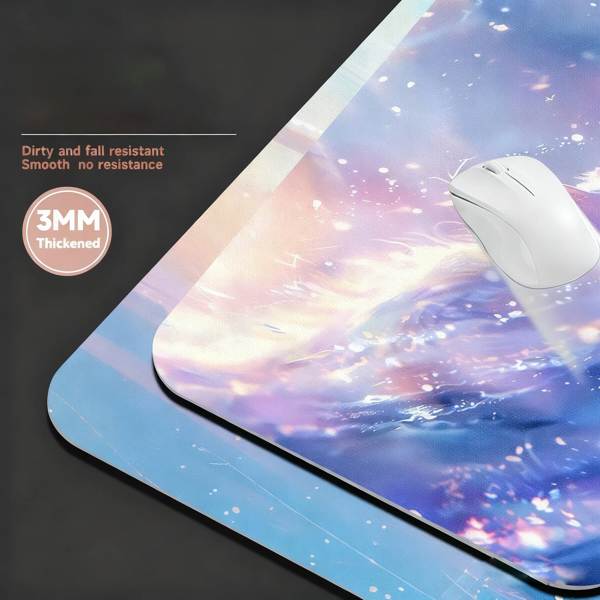 

Fresh Anime Picture Glass Gaming Mouse Pad Smooth Frosted Surface Desk Tempered Glass Mouse E-Sports FPS Game Glass Mouse Pad