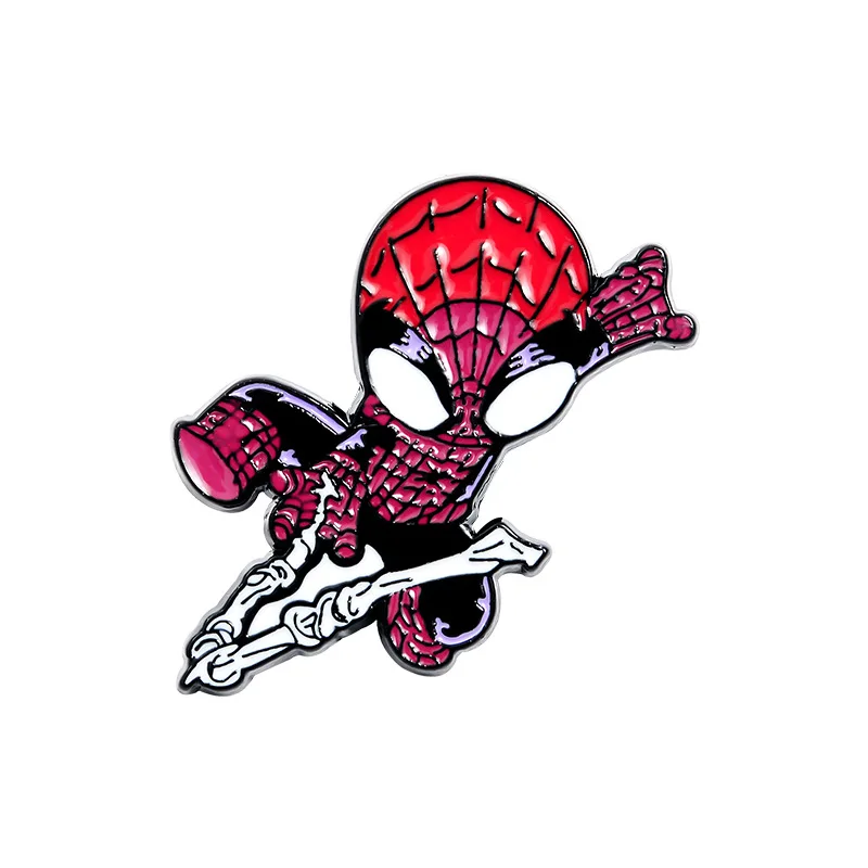 Marvel Avengers Movie Peripheral Pins Spiderman Badges Deadpool Venom Brooch Boys Lapel Pins Clothes Backpacks Jewelry Access